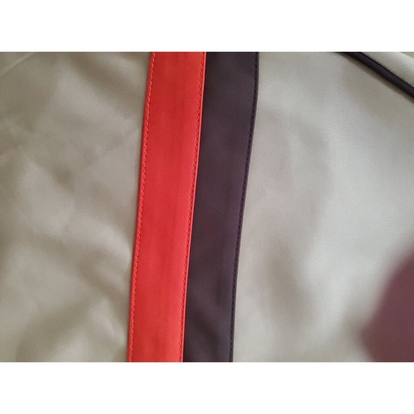 Jian Wang 2XL Men's 2 Pc Retro Zip Up Pockets Beige Striped Trim Track Suit - Picture 4 of 15